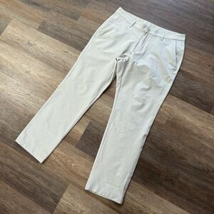 Men's Under Armour Light Khaki Beige Golf Pants Size 38x32 Preppy Outdoors Golf